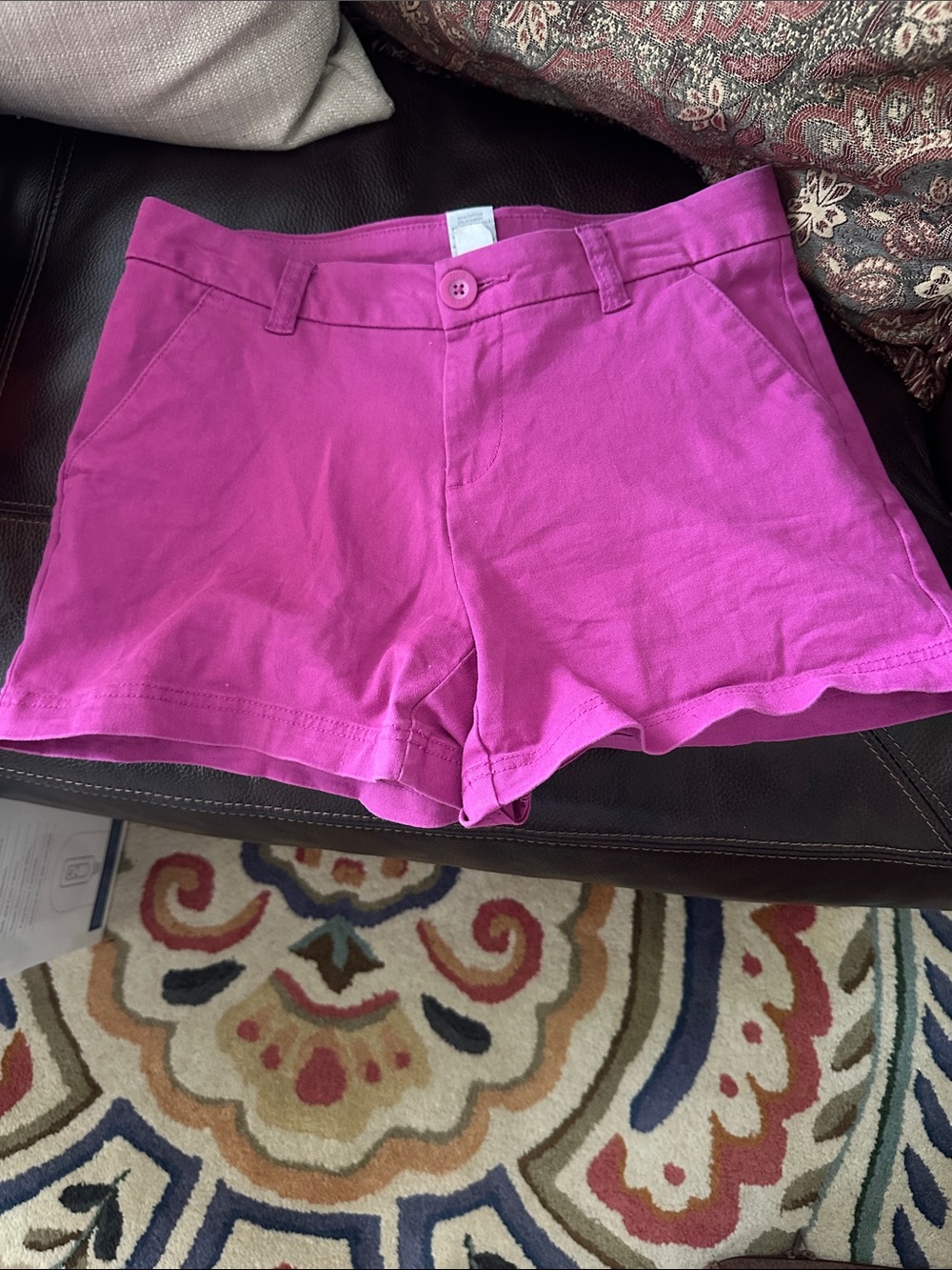 Women's Hot Pink Casual Cotton Shorts